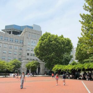 高麗大学校ソウルキャンパス。左手前に写る建物で多くの授業が開講され、履修した授業もここで開講されました。